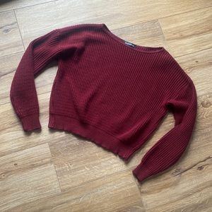 Maroon cropped sweater